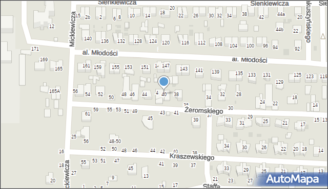 Kraśnik, Żeromskiego Stefana, 40, mapa Kraśnik