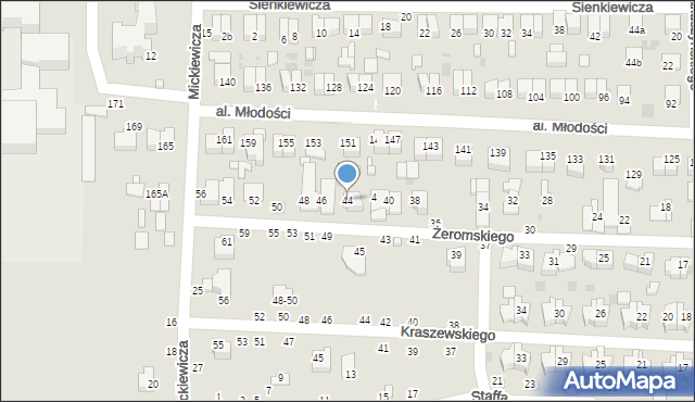 Kraśnik, Żeromskiego Stefana, 44, mapa Kraśnik