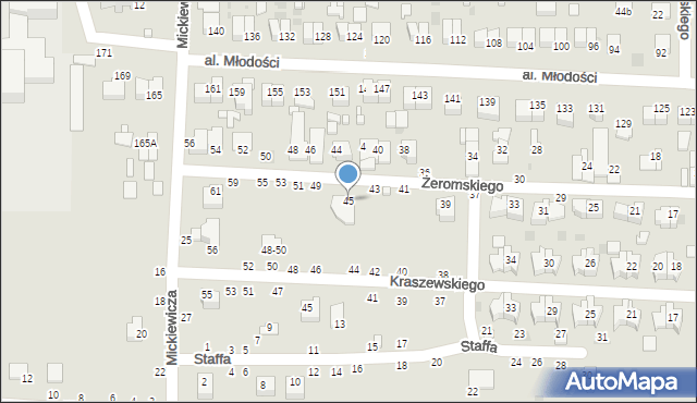 Kraśnik, Żeromskiego Stefana, 45, mapa Kraśnik