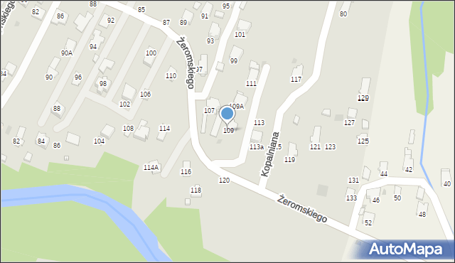 Krosno, Żeromskiego Stefana, 109, mapa Krosna