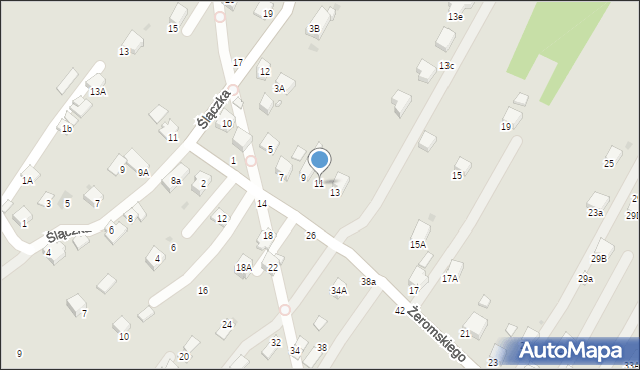 Krosno, Żeromskiego Stefana, 11, mapa Krosna