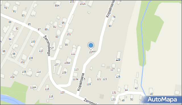 Krosno, Żeromskiego Stefana, 117, mapa Krosna