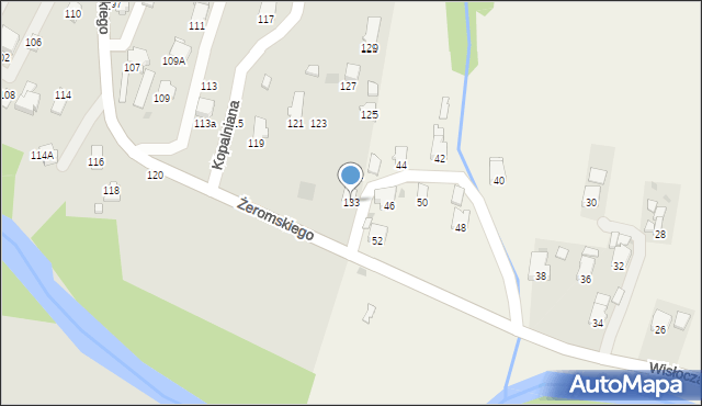 Krosno, Żeromskiego Stefana, 133, mapa Krosna
