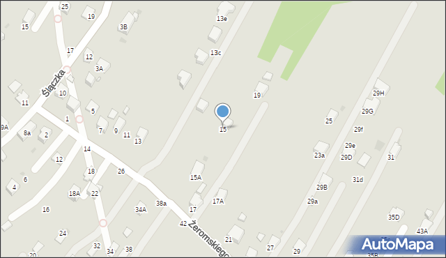 Krosno, Żeromskiego Stefana, 15, mapa Krosna