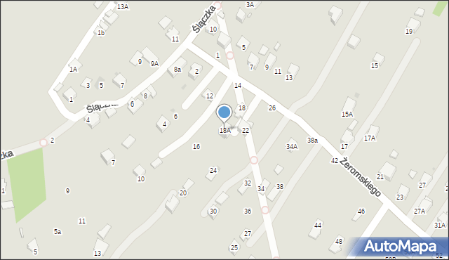 Krosno, Żeromskiego Stefana, 18A, mapa Krosna