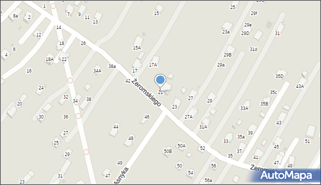 Krosno, Żeromskiego Stefana, 21, mapa Krosna