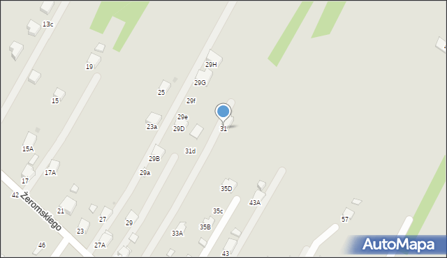 Krosno, Żeromskiego Stefana, 31, mapa Krosna