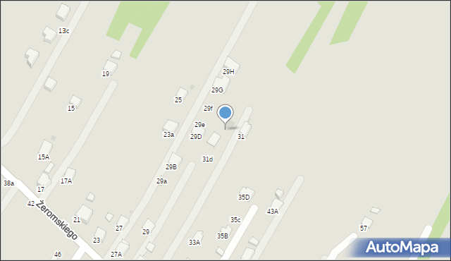Krosno, Żeromskiego Stefana, 31e, mapa Krosna