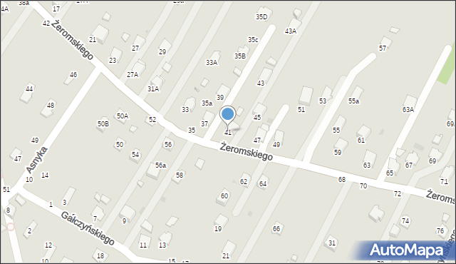 Krosno, Żeromskiego Stefana, 41, mapa Krosna