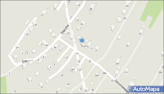 Krosno, Żeromskiego Stefana, 7, mapa Krosna