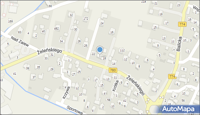 Kryspinów, Żeleńskiego Kryspina, 20, mapa Kryspinów