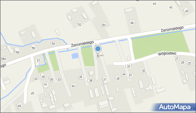 Krzczonów, Żeromskiego Stefana, 31, mapa Krzczonów