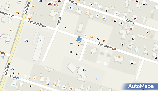 Ksawerów, Żeromskiego Stefana, 4d, mapa Ksawerów