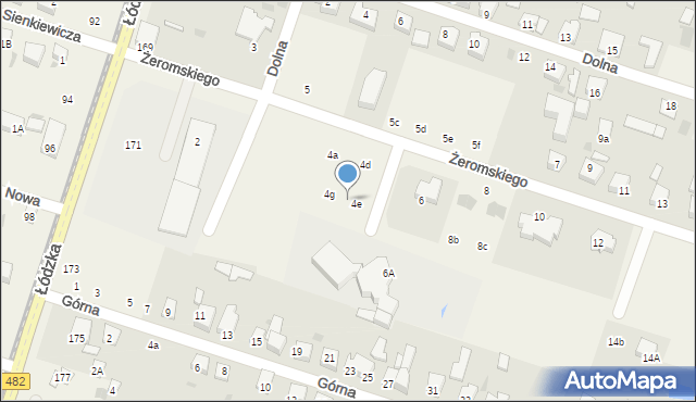 Ksawerów, Żeromskiego Stefana, 4f, mapa Ksawerów