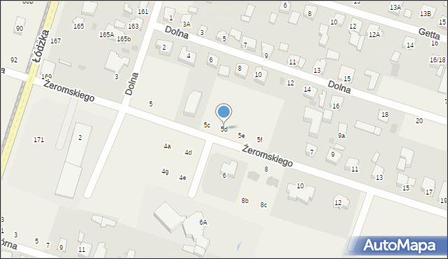 Ksawerów, Żeromskiego Stefana, 5d, mapa Ksawerów