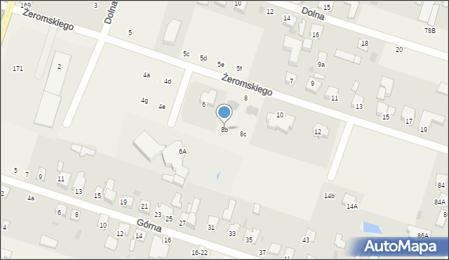 Ksawerów, Żeromskiego Stefana, 8b, mapa Ksawerów