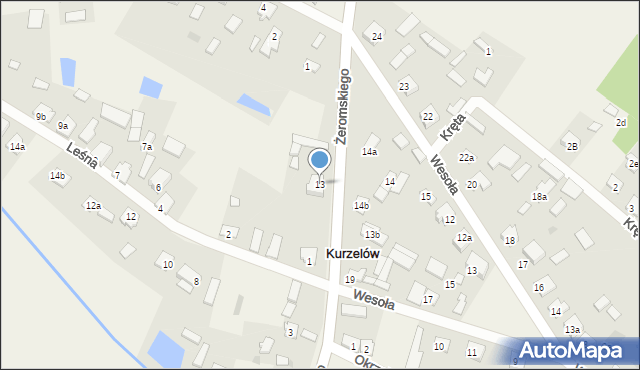 Kurzelów, Żeromskiego Stefana, 7, mapa Kurzelów