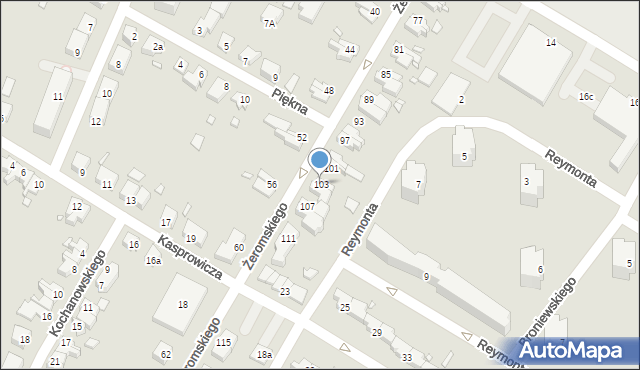 Kwidzyn, Żeromskiego Stefana, 103, mapa Kwidzyn