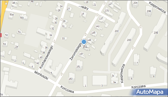 Kwidzyn, Żeromskiego Stefana, 155, mapa Kwidzyn