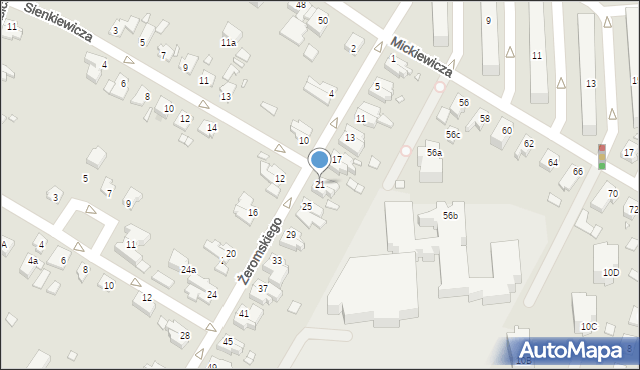 Kwidzyn, Żeromskiego Stefana, 21, mapa Kwidzyn