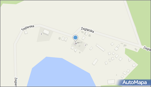 Łącko, Żeglarska, 1a, mapa Łącko