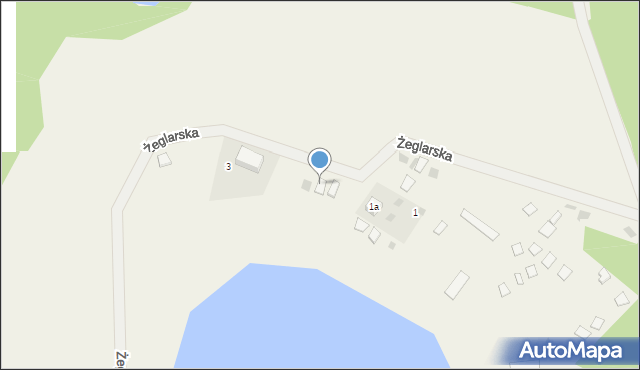 Łącko, Żeglarska, 3b, mapa Łącko