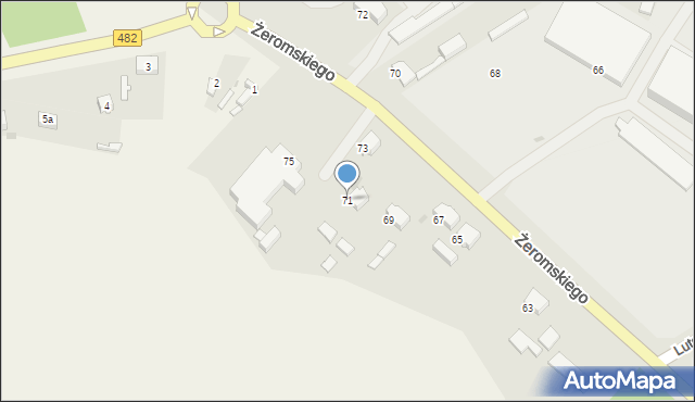 Łask, Żeromskiego Stefana, 71, mapa Łask