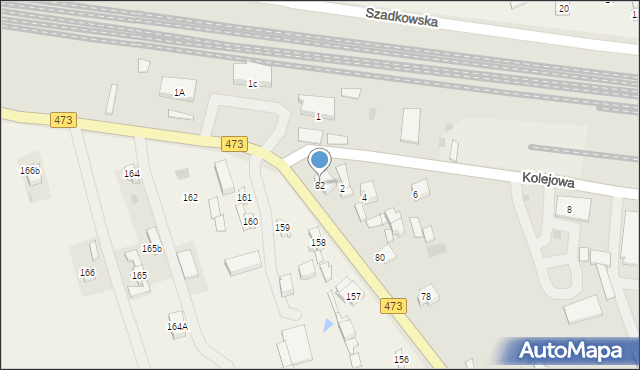 Łask, Żeromskiego Stefana, 82, mapa Łask