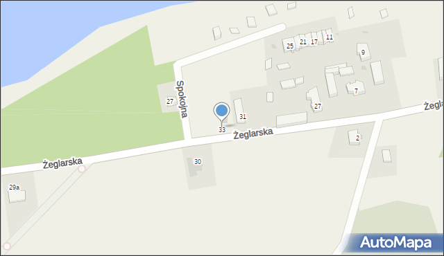 Laskowo, Żeglarska, 33, mapa Laskowo