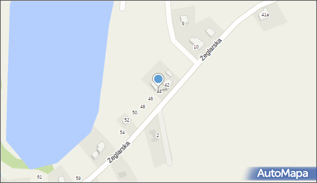 Laskowo, Żeglarska, 44, mapa Laskowo