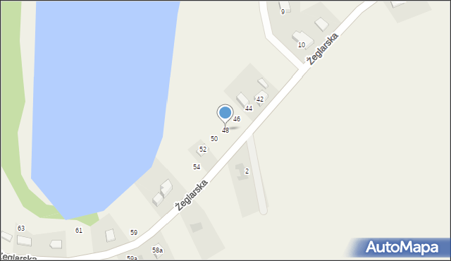 Laskowo, Żeglarska, 48, mapa Laskowo