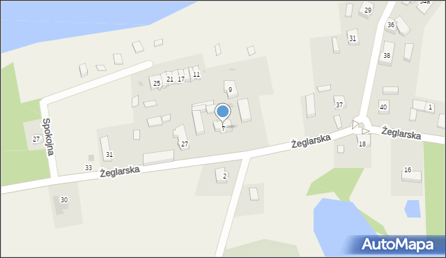 Laskowo, Żeglarska, 7, mapa Laskowo