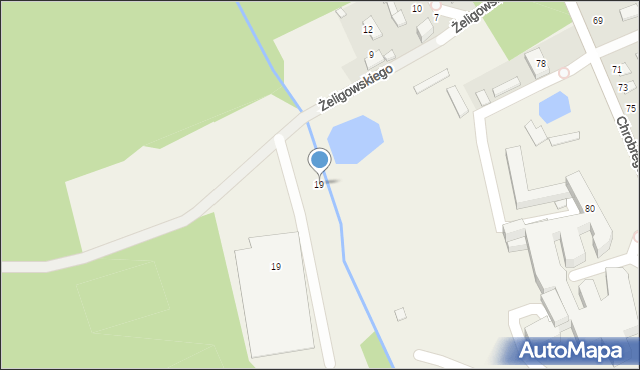 Łbiska, Żeligowskiego Lucjana, gen., 19, mapa Łbiska