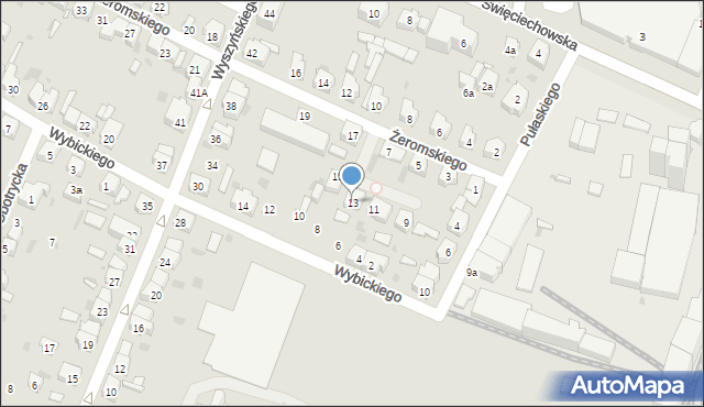 Leszno, Żeromskiego Stefana, 13, mapa Leszno