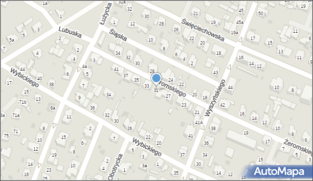 Leszno, Żeromskiego Stefana, 31, mapa Leszno