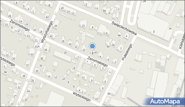 Leszno, Żeromskiego Stefana, 8, mapa Leszno