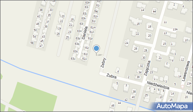 Lesznowola, Zebry, 16, mapa Lesznowola