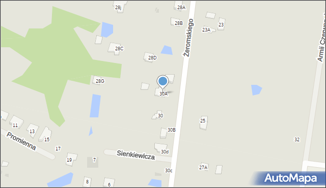 Lipno, Żeromskiego Stefana, 30A, mapa Lipno