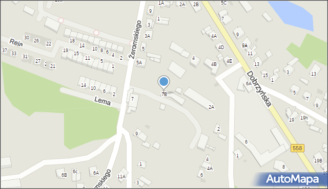 Lipno, Żeromskiego Stefana, 7B, mapa Lipno