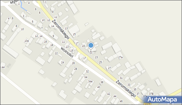 Lisięcice, Żeromskiego Stefana, 21, mapa Lisięcice