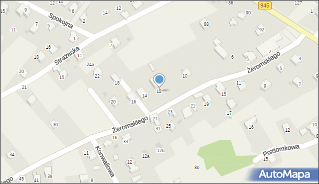 Łodygowice, Żeromskiego Stefana, 12, mapa Łodygowice