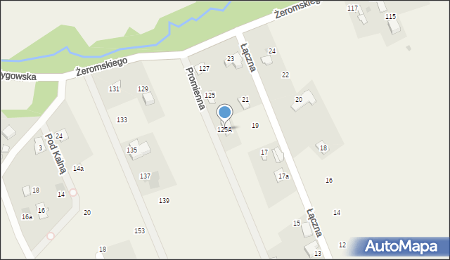 Łodygowice, Żeromskiego Stefana, 125A, mapa Łodygowice
