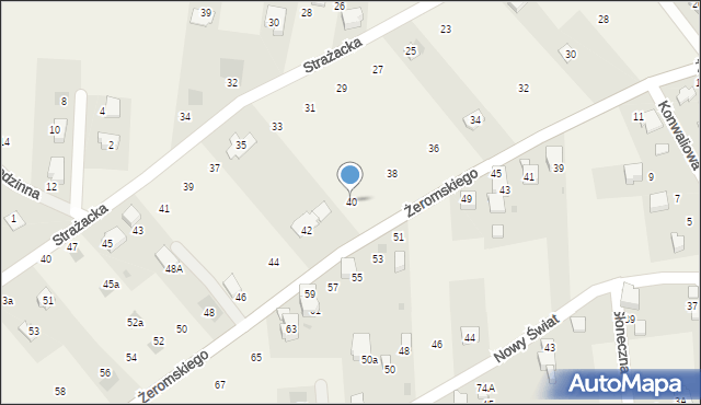 Łodygowice, Żeromskiego Stefana, 40, mapa Łodygowice