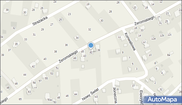 Łodygowice, Żeromskiego Stefana, 41, mapa Łodygowice