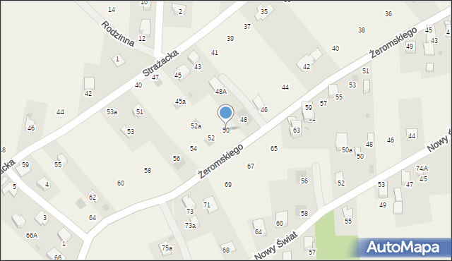 Łodygowice, Żeromskiego Stefana, 50, mapa Łodygowice