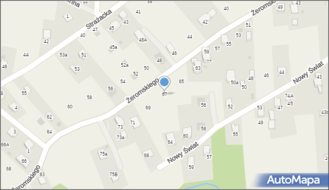 Łodygowice, Żeromskiego Stefana, 67, mapa Łodygowice