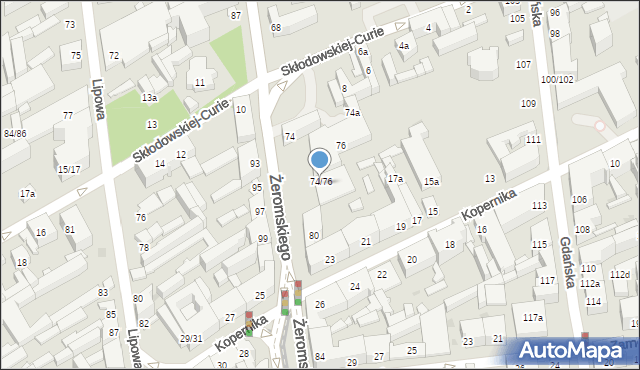 Łódź, Żeromskiego Stefana, 78, mapa Łodzi