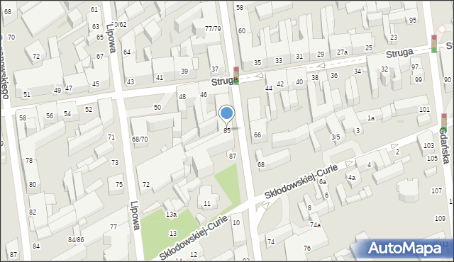 Łódź, Żeromskiego Stefana, 85, mapa Łodzi