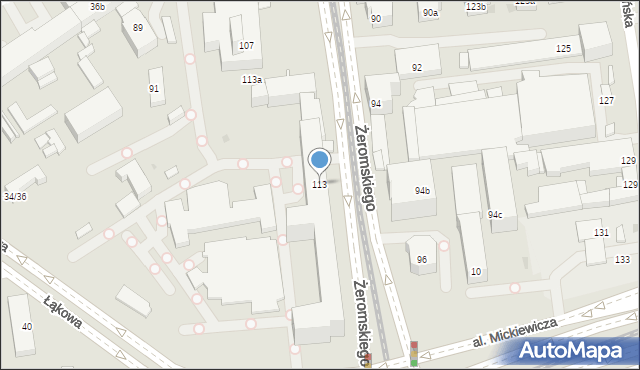 Łódź, Żeromskiego Stefana, 113, mapa Łodzi