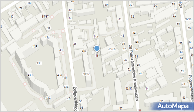 Łódź, Żeligowskiego Lucjana, gen., 48, mapa Łodzi